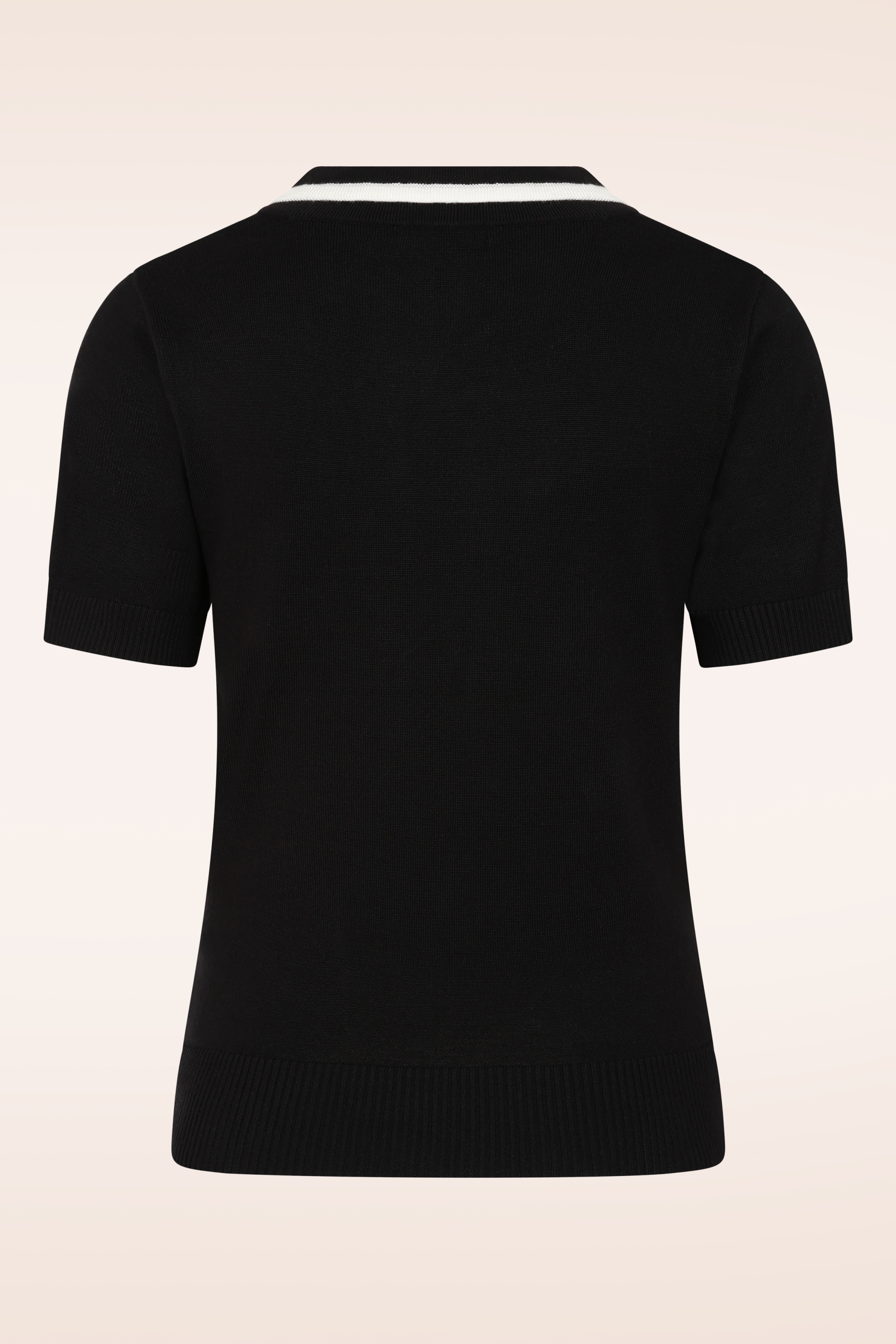 Banned Retro - Mila Ace gebreid truitje in zwart 5