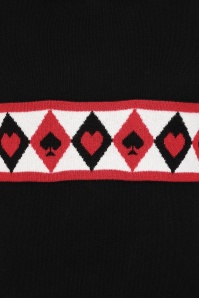 Banned Retro - Mila Ace gebreid truitje in zwart 3