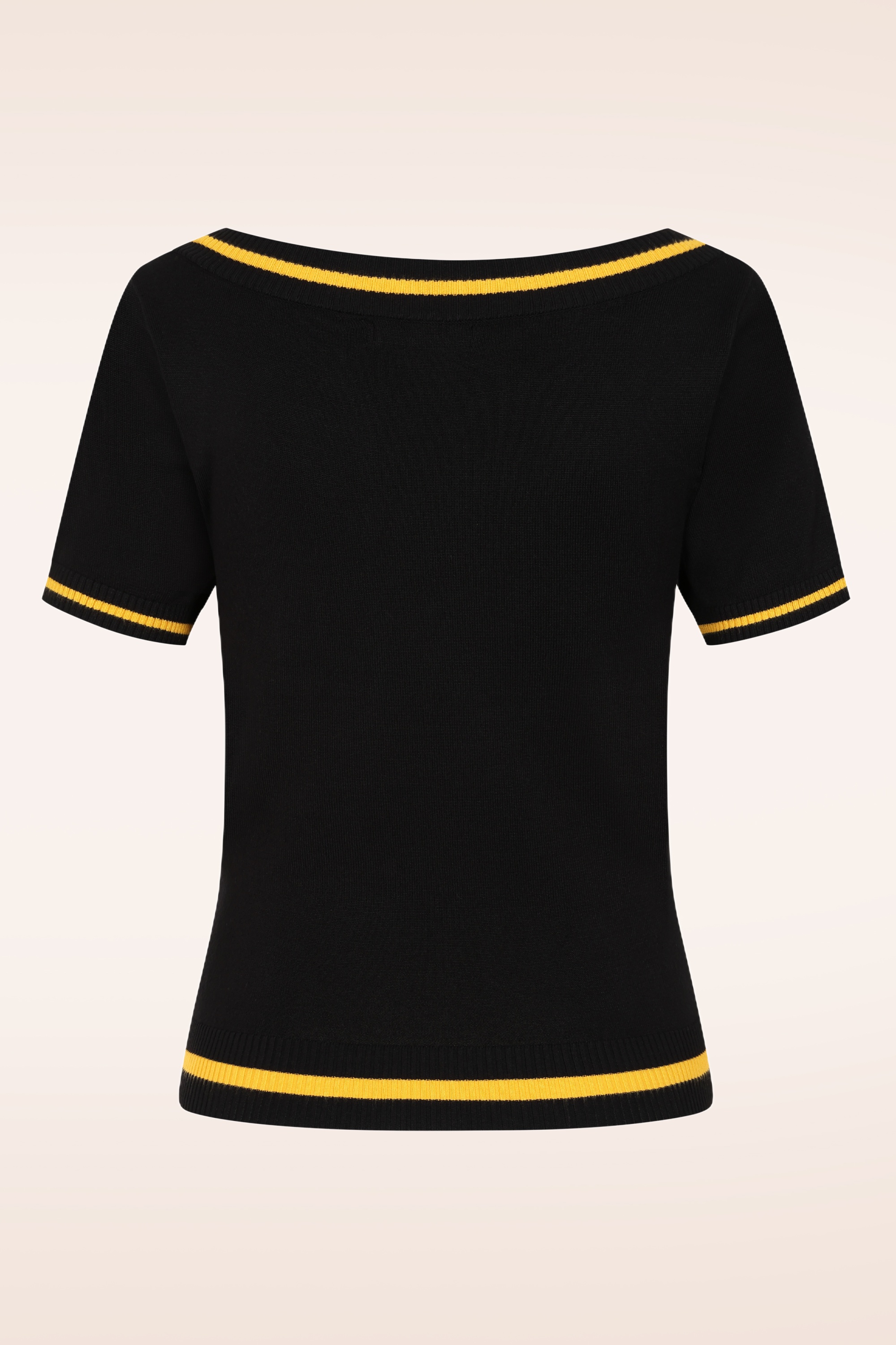 Banned Retro - Luna Summer gebreid truitje in zwart 5