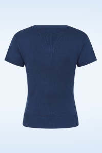 Banned Retro - Marine Molly gebreid truitje in navy 5