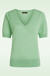 King Louie - Agnes V Cocoon top in sprucestone mint 2