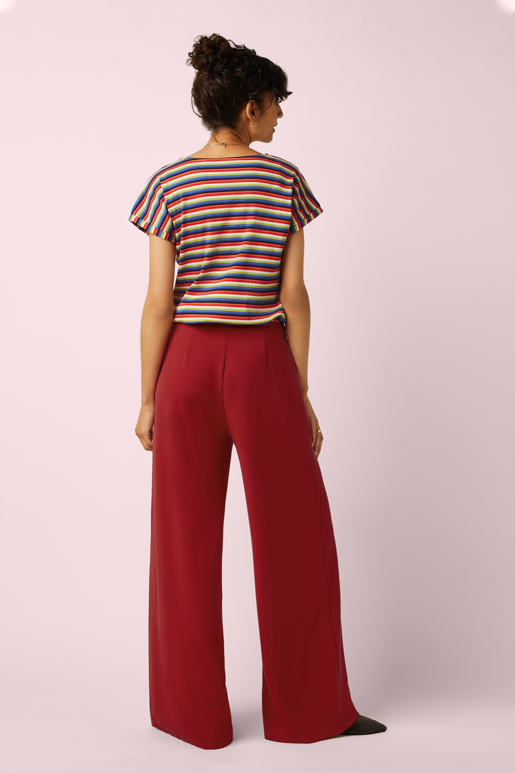 King Louie - Peppa Woven Crepe broek in chili rood 4