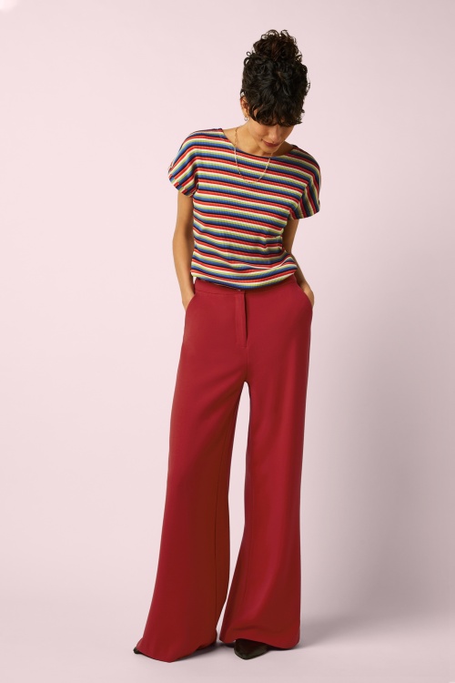 King Louie - Peppa Woven Crepe broek in chili rood