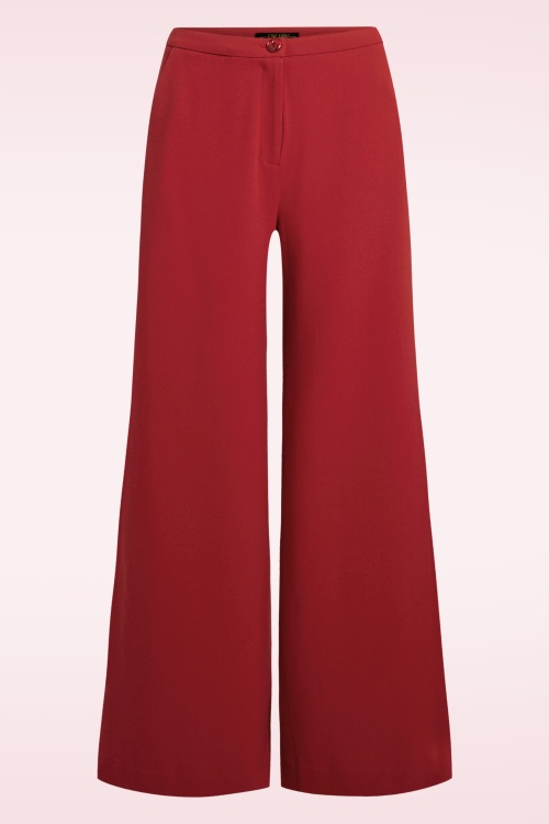 King Louie - Peppa Woven Crepe broek in chili rood 2