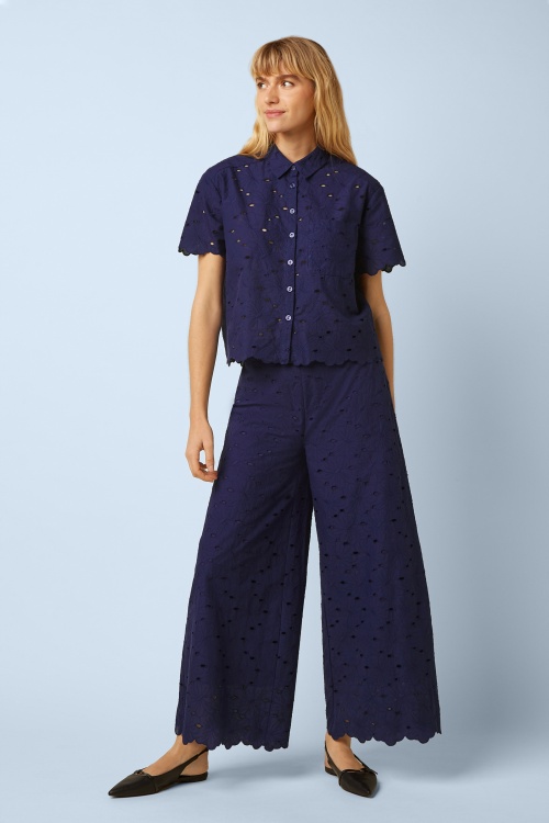 King Louie - Ethel Brava Broderie pantalon in beacon blauw