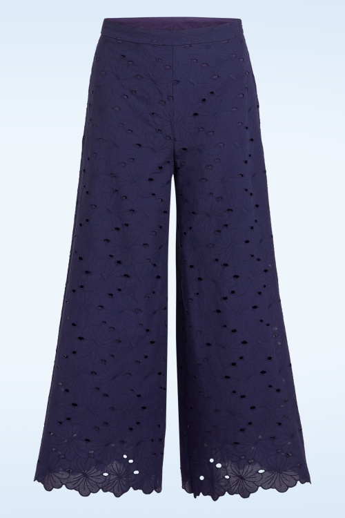 King Louie - Ethel Brava Broderie pantalon in beacon blauw 2