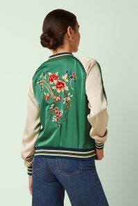 King Louie - Lazou Reversible bomber jack in fir groen 