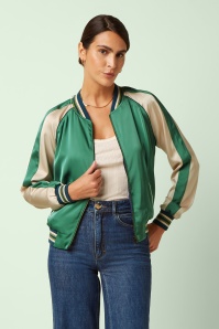 King Louie - Lazou Reversible bomber jack in fir groen  3