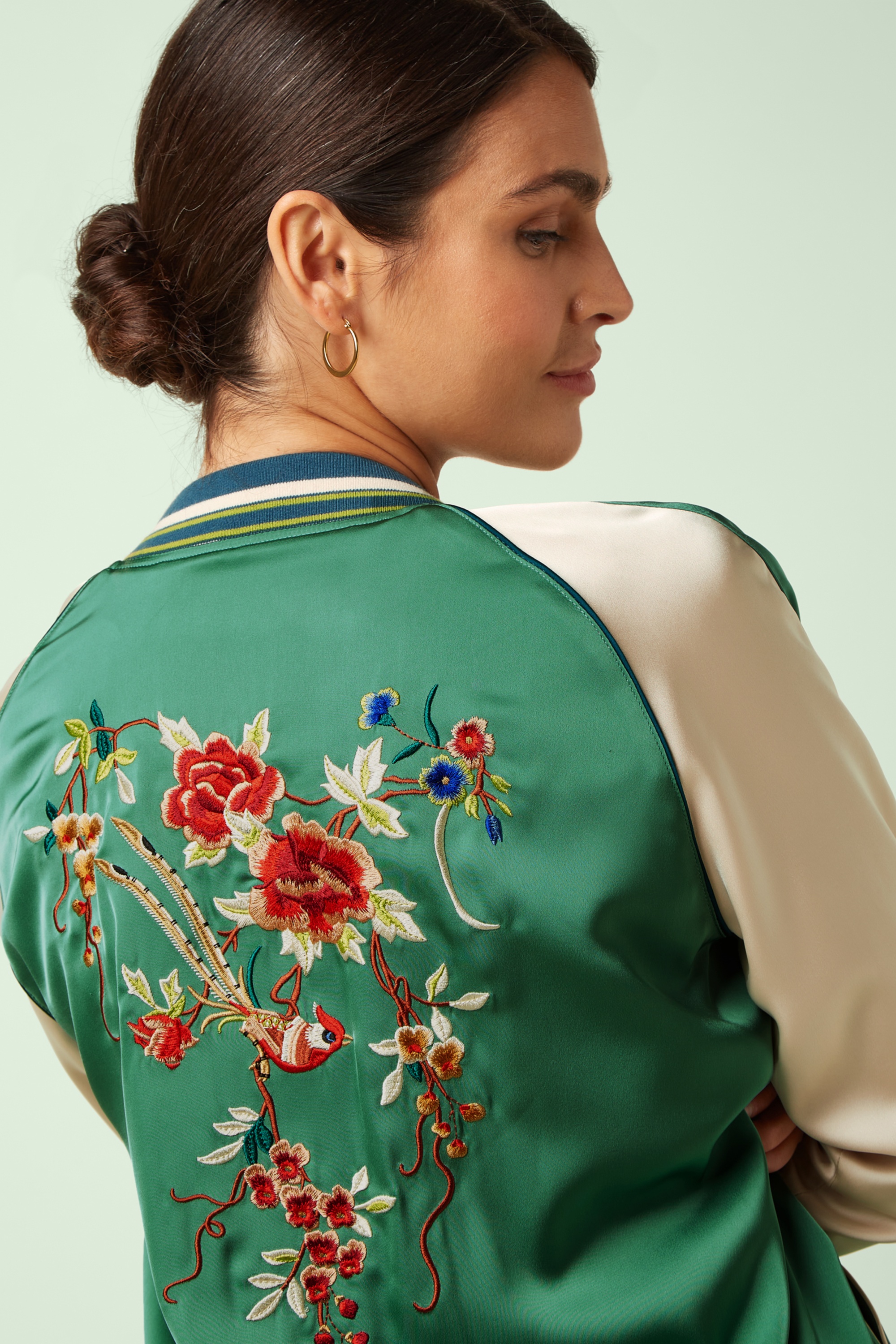 King Louie - Lazou Reversible bomber jack in fir groen  5