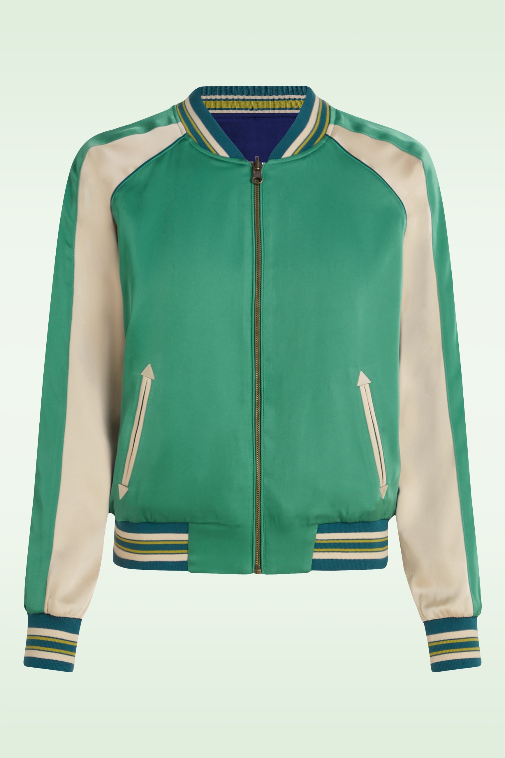 King Louie - Lazou Reversible bomber jack in fir groen  4