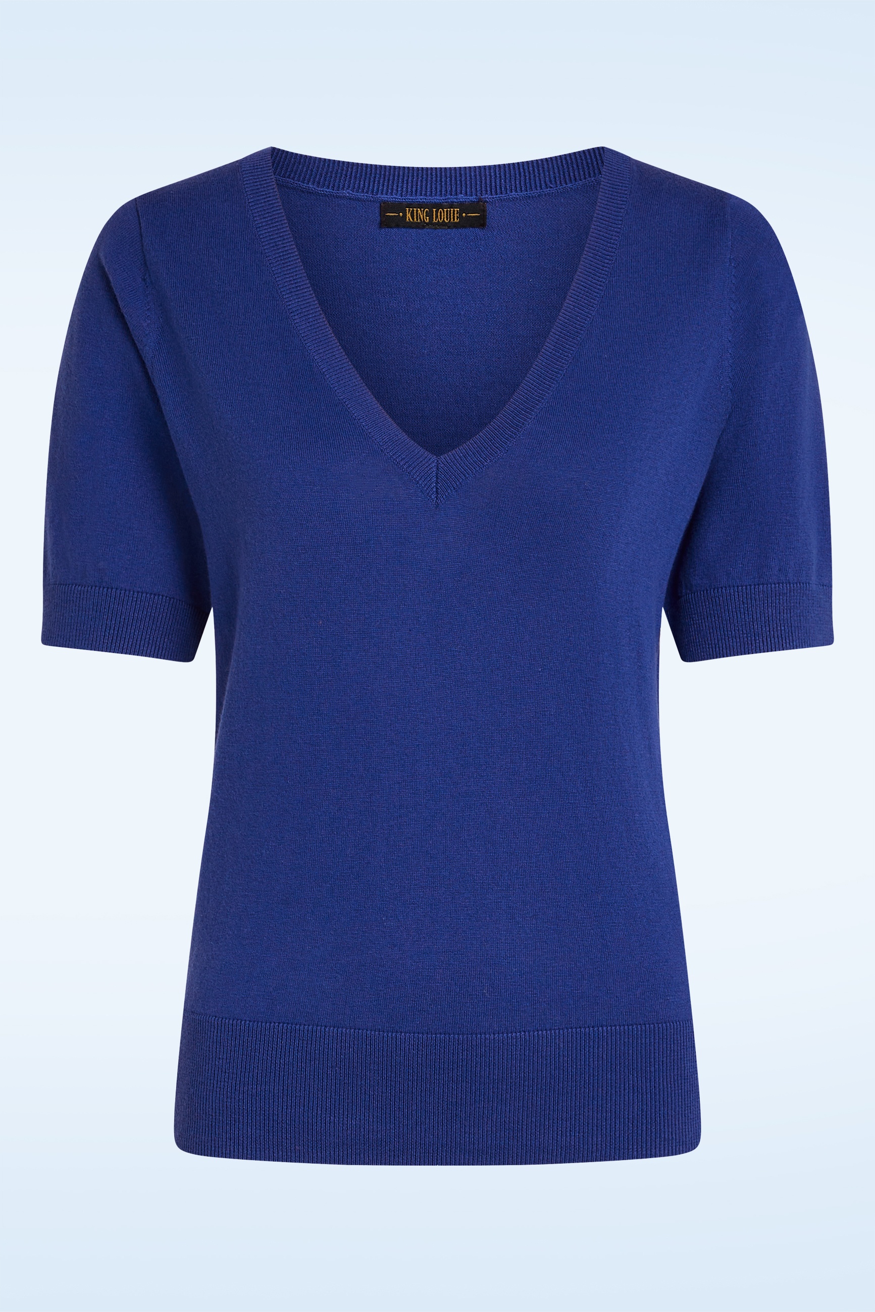 King Louie - Agnes V Cocoon top in middernacht blauw 2