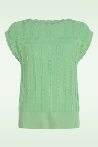 King Louie - Liora Rocky Ajour top in minty meadow 2