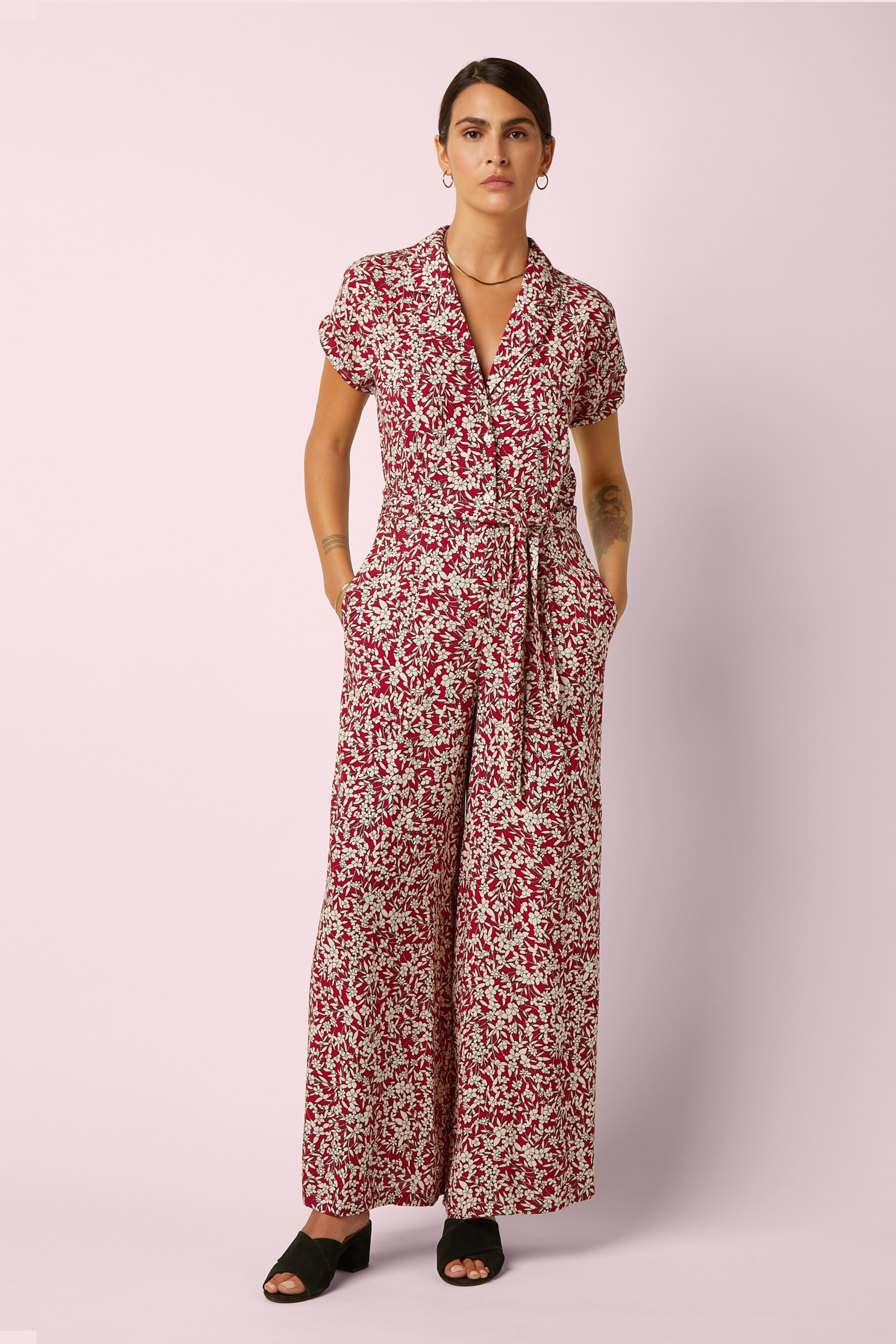 King Louie - Daisy Paradis jumpsuit in chili rood