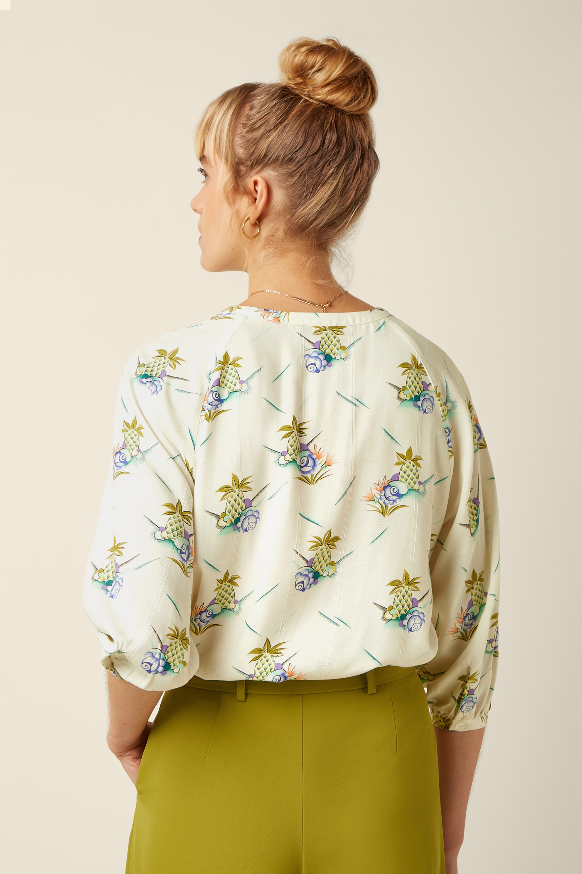 King Louie - Cybil Colada blouse in ice cream 3
