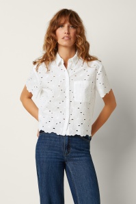 King Louie - Evelina Brava Broderie blouse in wit