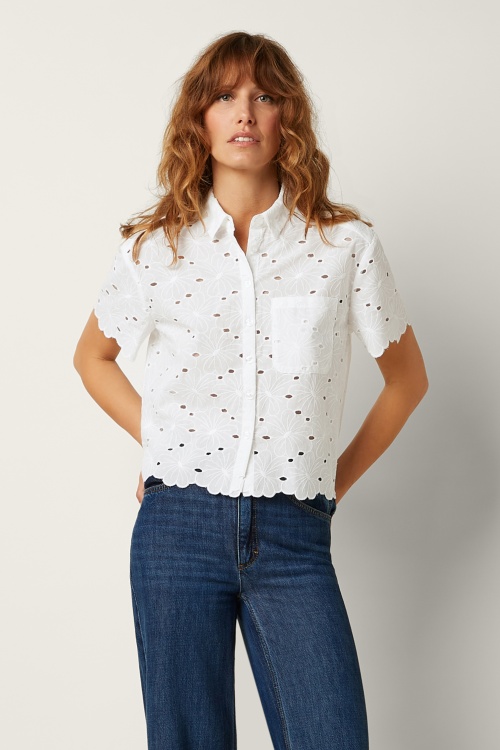 King Louie - Evelina Brava Broderie blouse in wit