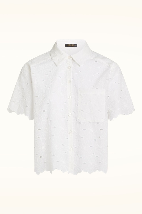 King Louie - Evelina Brava Broderie blouse in wit 2