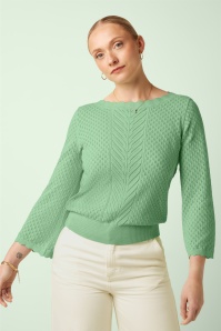 King Louie - Audrey Rocky Ajour top in minty meadow