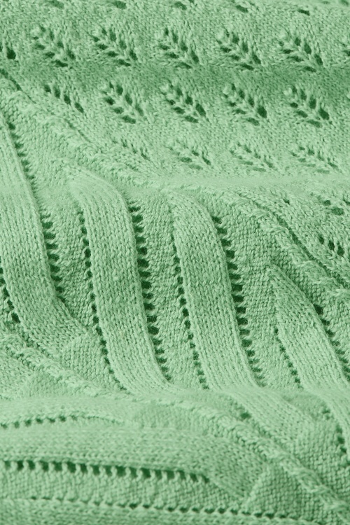 King Louie - Audrey Rocky Ajour top in minty meadow 4