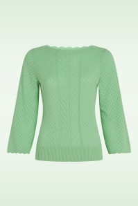 King Louie - Audrey Rocky Ajour top in minty meadow 2