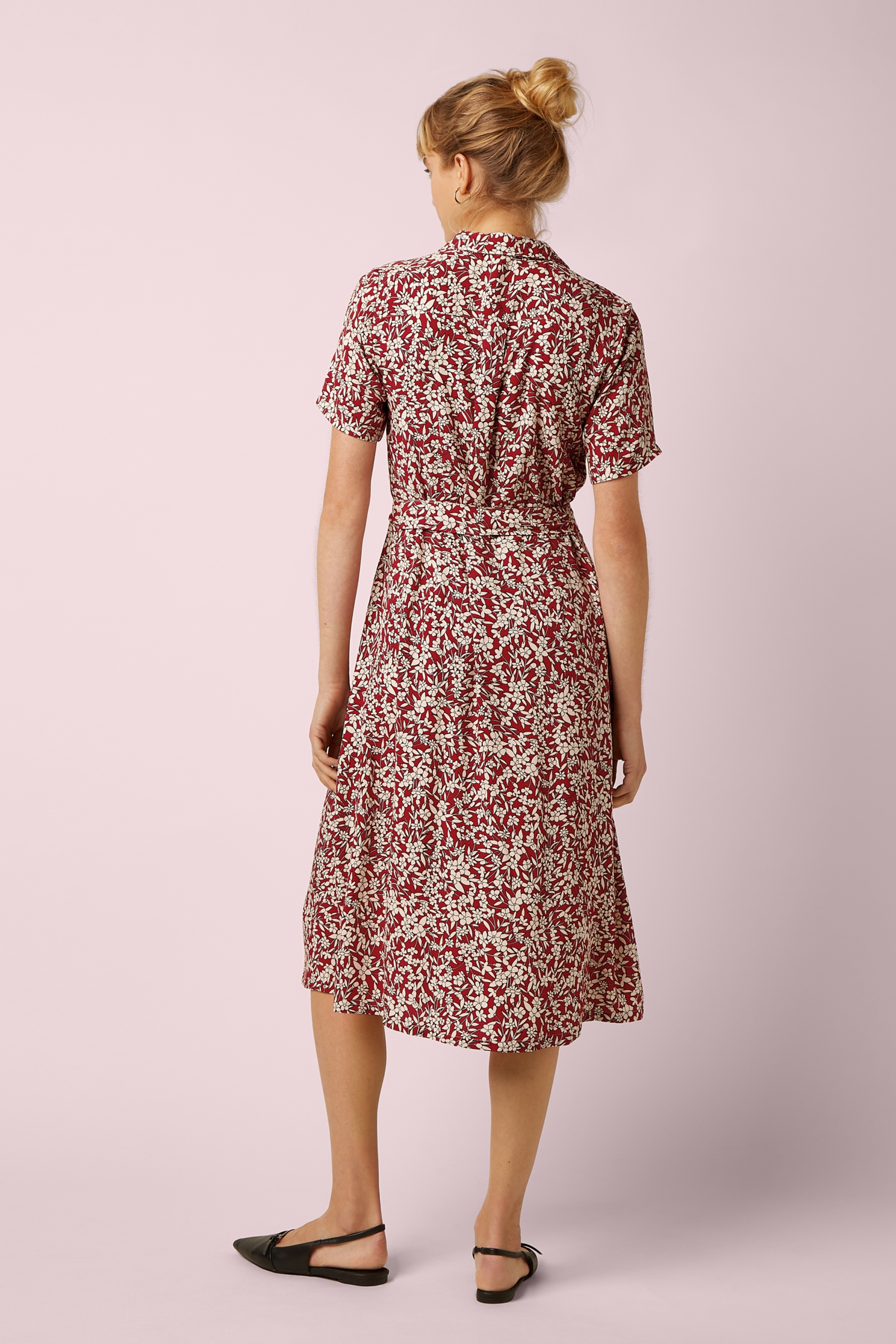 King Louie - Olive Paradis jurk in chili rood 3