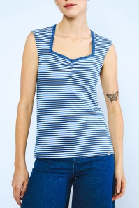 Blutsgeschwister - Let Romance Rule Striped top in Viva El Sol blauw