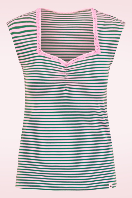 Blutsgeschwister - Let Romance Rule Striped top in Viva El Sol groen 2