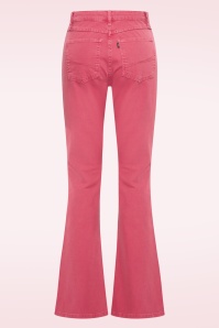 Zilch - Dora katoenen flared jeans in lipstick  2