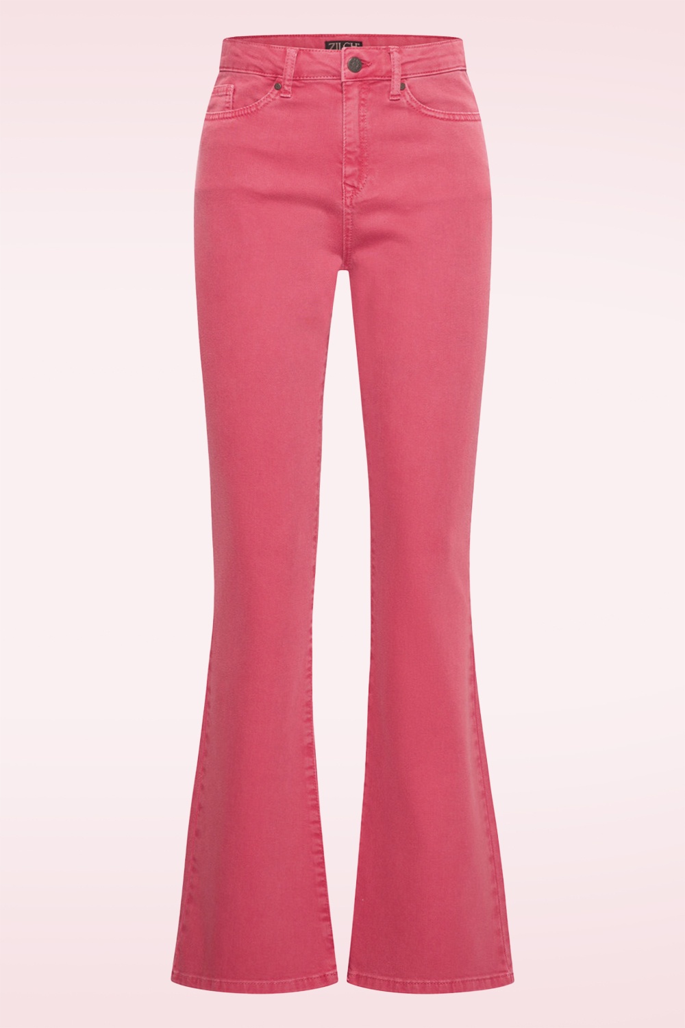 Zilch - Dora katoenen flared jeans in lipstick 