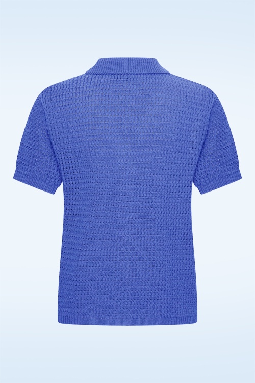 Zilch - The Ivy katoenen vest in stralend blauw 2