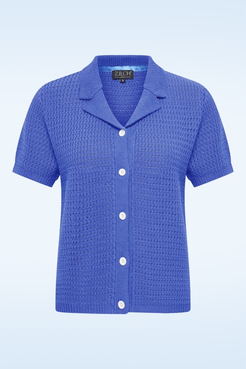 Zilch - The Ivy katoenen vest in stralend blauw