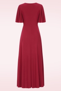Vintage Chic for Topvintage - Topvintage exclusive ~ Scarlet slinky maxi jurk in rood 3