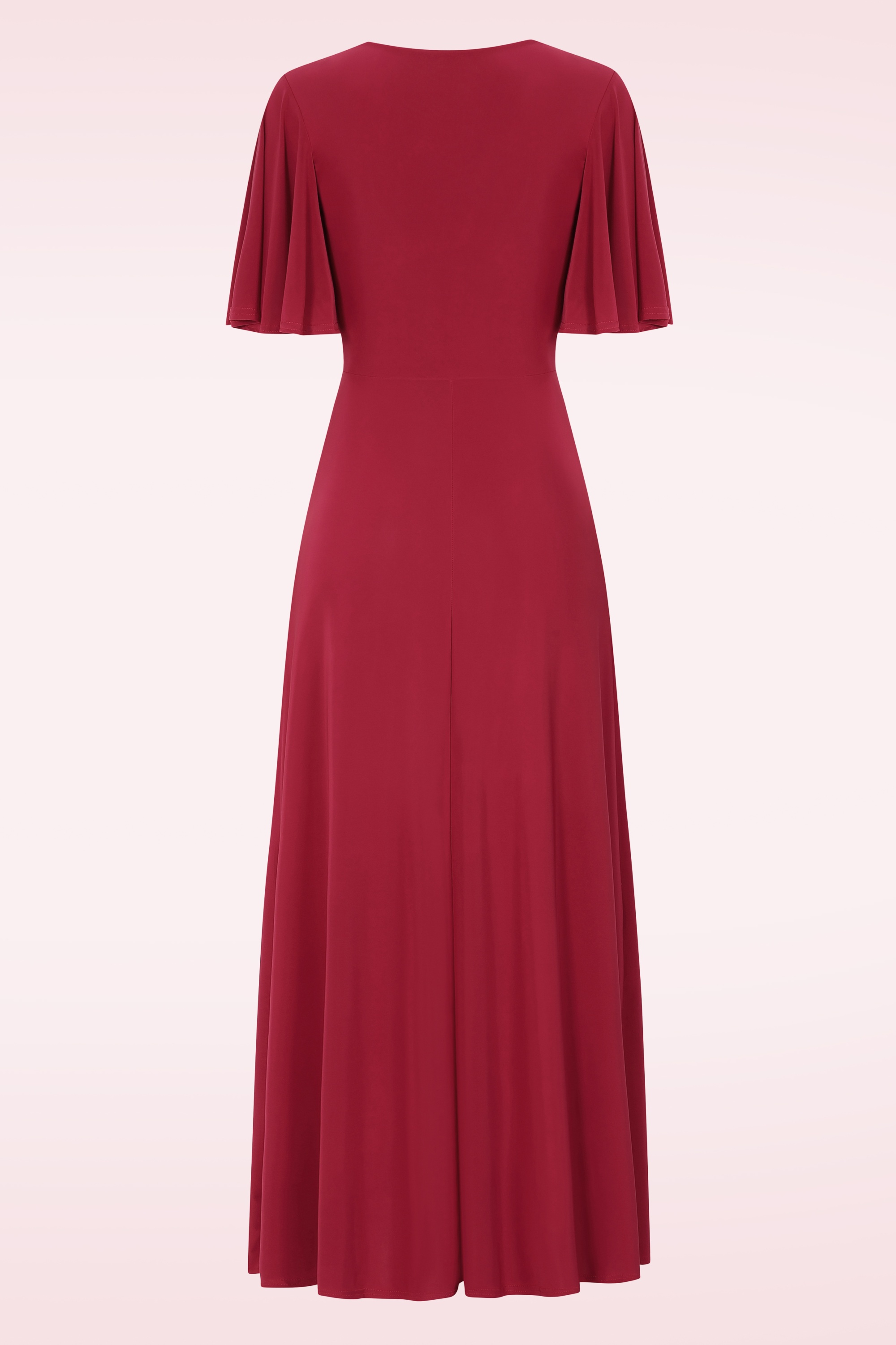 Vintage Chic for Topvintage - Topvintage exclusive ~ Scarlet slinky maxi jurk in rood 3