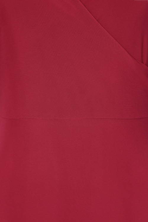 Vintage Chic for Topvintage - Topvintage exclusive ~ Scarlet slinky maxi jurk in rood 2