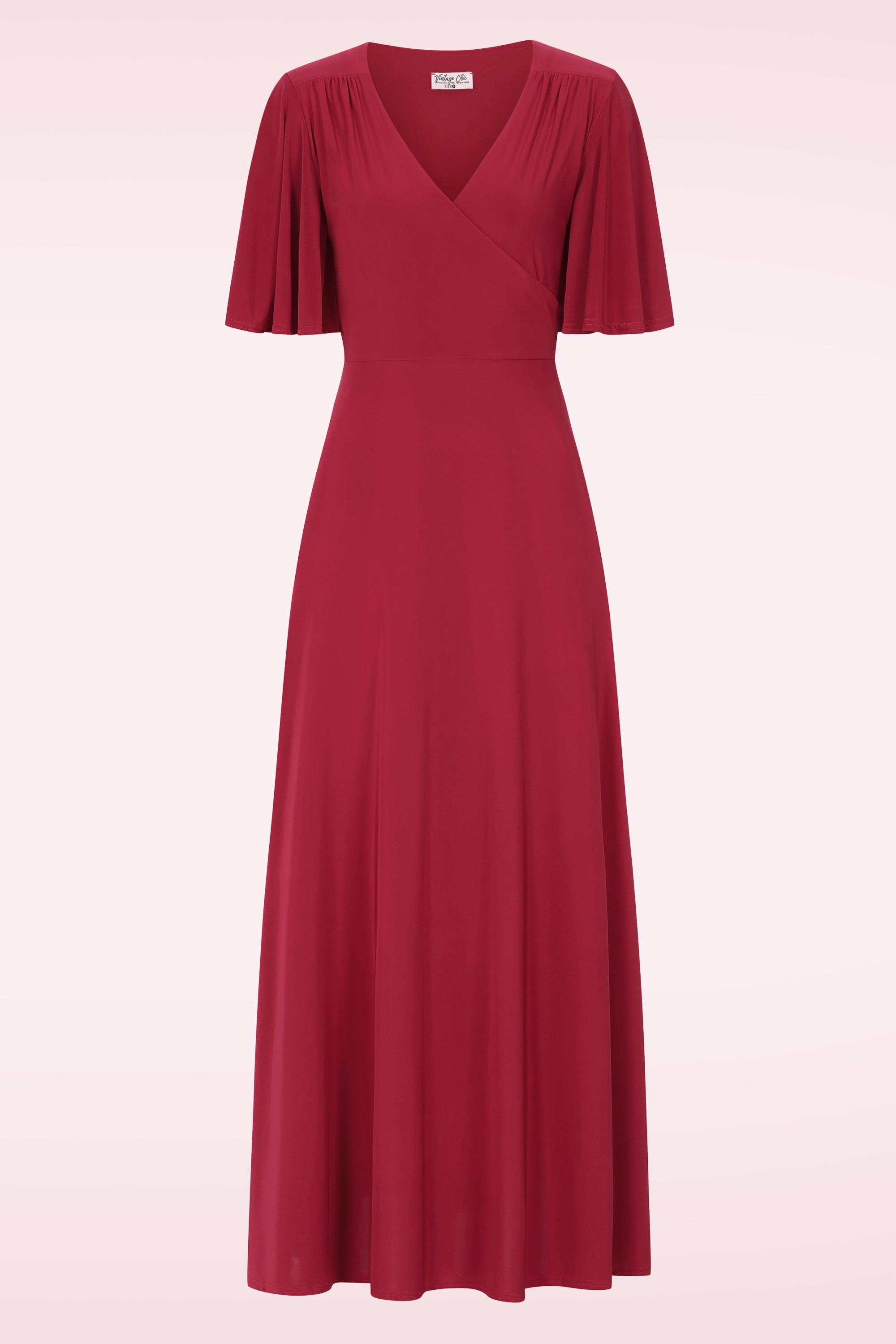 Vintage Chic for Topvintage - Topvintage exclusive ~ Scarlet slinky maxi jurk in rood