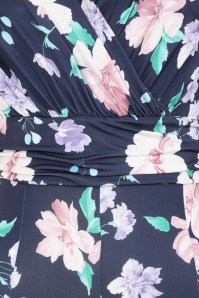 Vintage Chic for Topvintage - Topvintage exclusive ~ Petal Parade jumpsuit in marineblauw 3