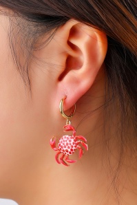 Day&Eve by Go Dutch Label - Crabby Claw oorbellen in rood