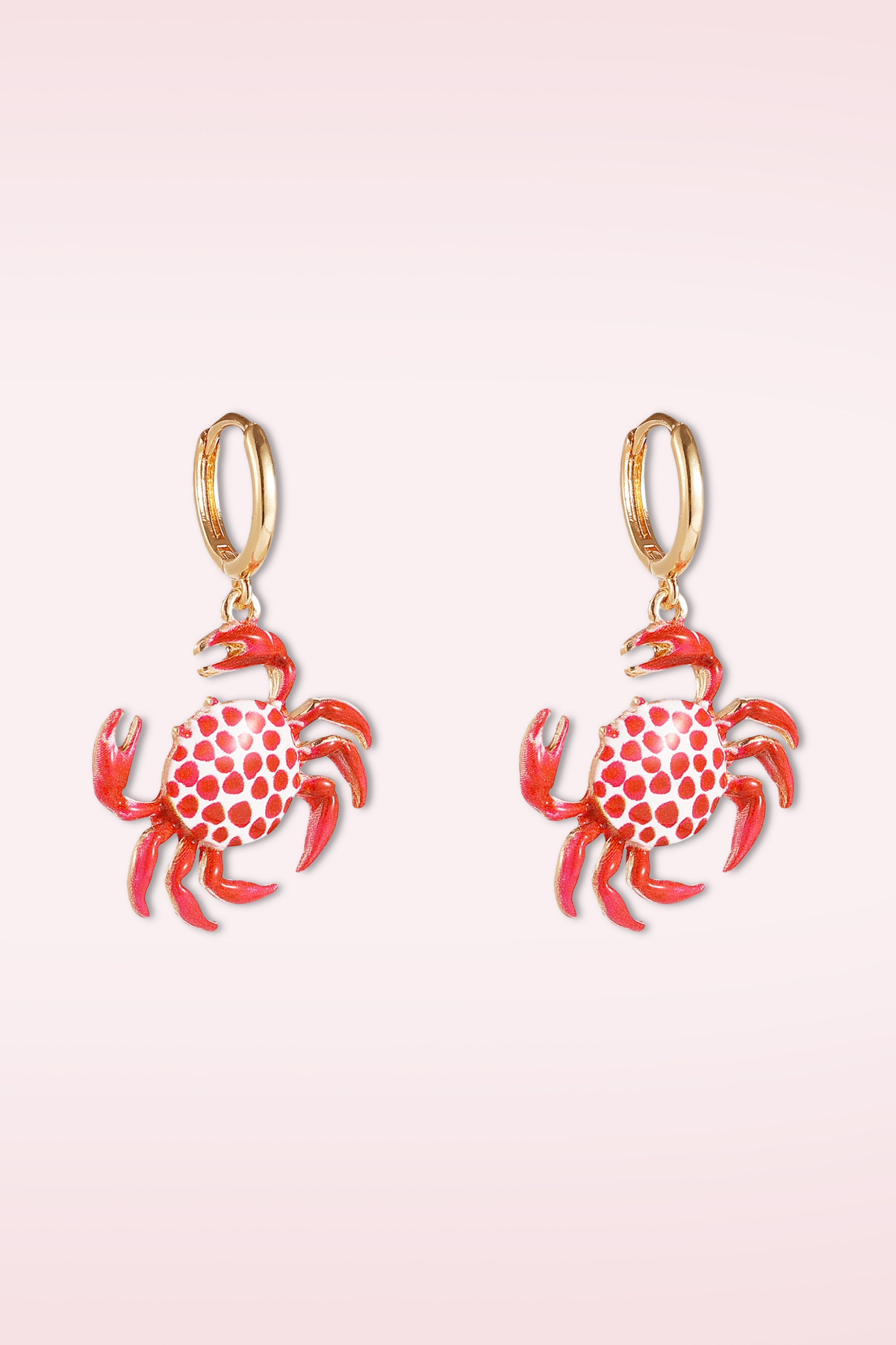 Day&Eve by Go Dutch Label - Crabby Claw oorbellen in rood 2