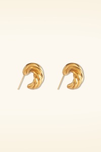 Day&Eve by Go Dutch Label - Croissant Creole oorbellen in goud 2