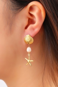 Day&Eve by Go Dutch Label - Sealife oorbellen in goud