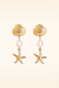 Day&Eve by Go Dutch Label - Sealife oorbellen in goud 2