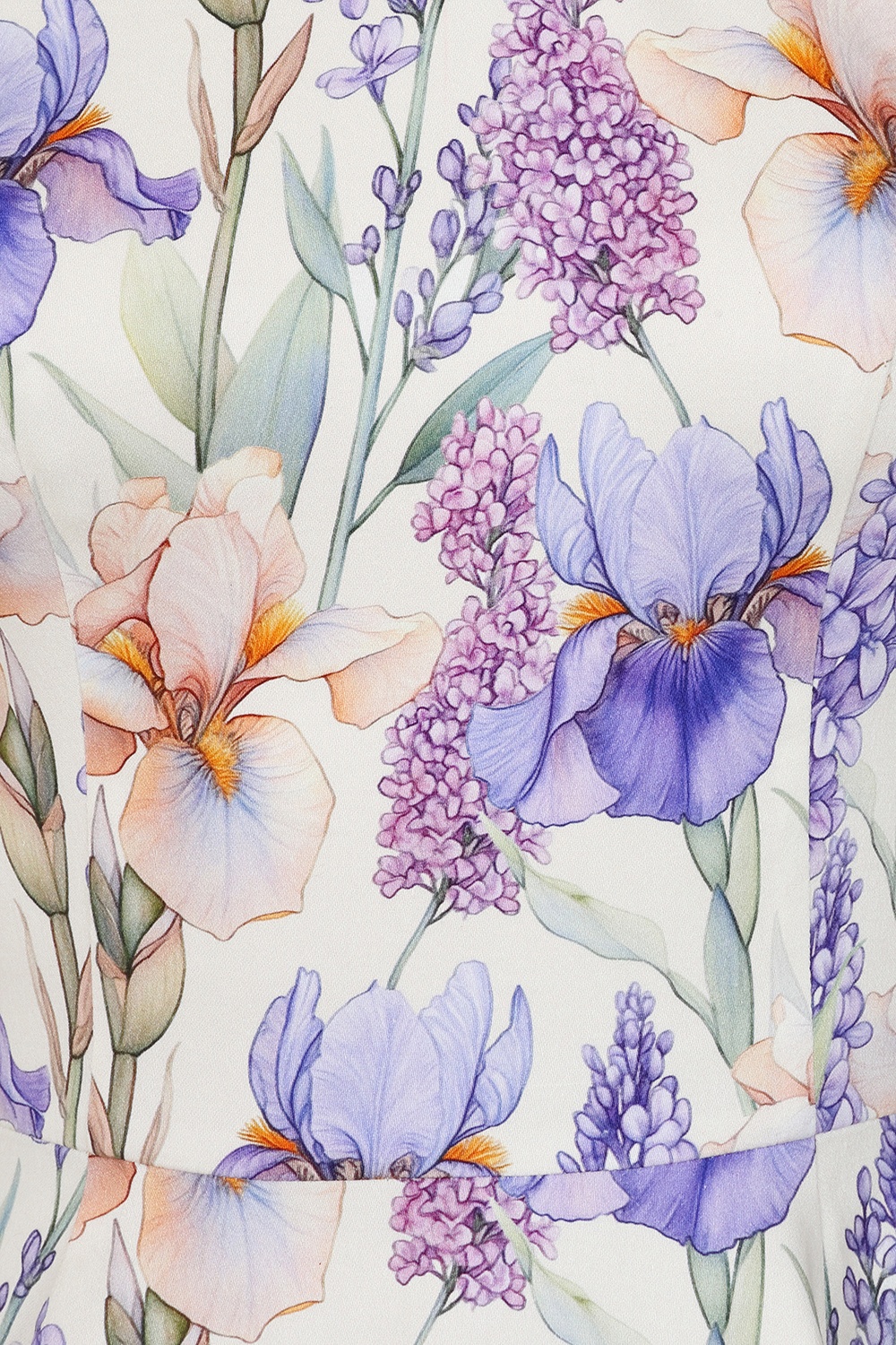 Hearts & Roses - Lavender Fields swing jurk in crème en paars 6