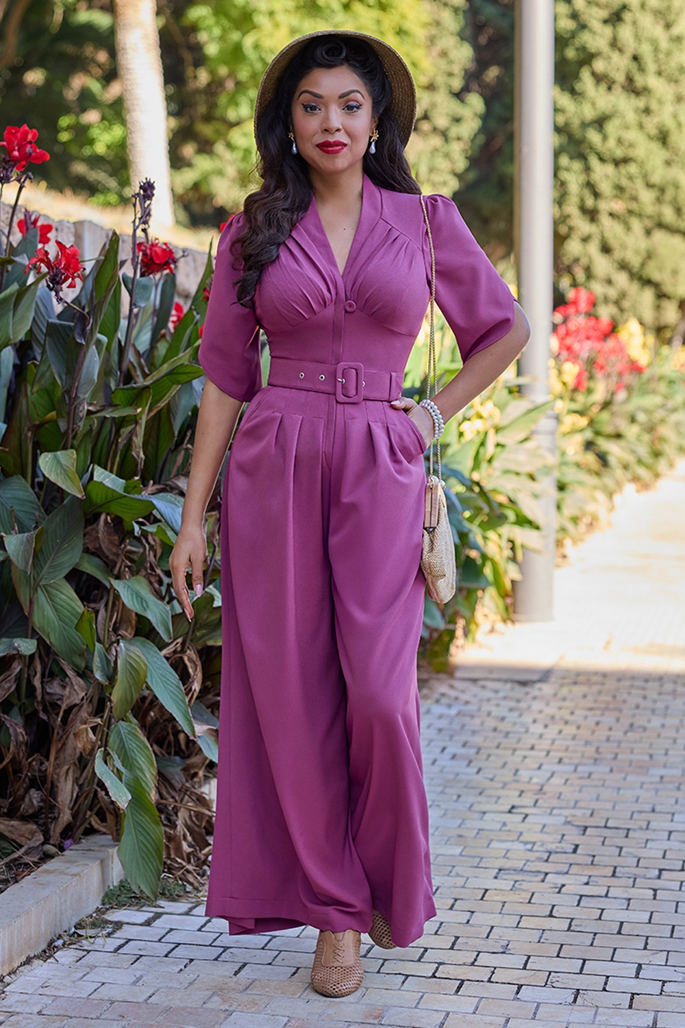 Miss Candyfloss - Giada Mai jumpsuit in fuchsia