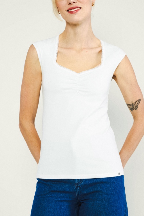 Blutsgeschwister - Let Romance Rule top in Rule Blanc wit 2