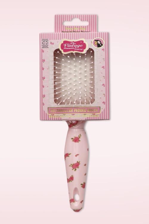 The Vintage Cosmetic Company - Rose Rechthoekige haarborstel in roze