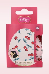 The Vintage Cosmetic Company - Ontwarrende borstel met kersjes in roze 2