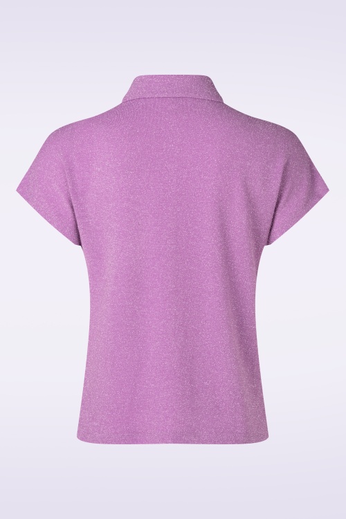 Surkana - Glittery Grace gebreide top in paars 3