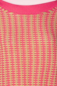 Surkana - Rosy gebreide top in roze en groen 2