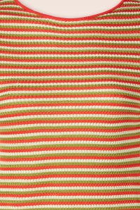 Surkana - Faye Stripe gebreide top in oranje 2