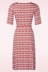 Surkana - Sandy overslag halslijn jurk in multi 3